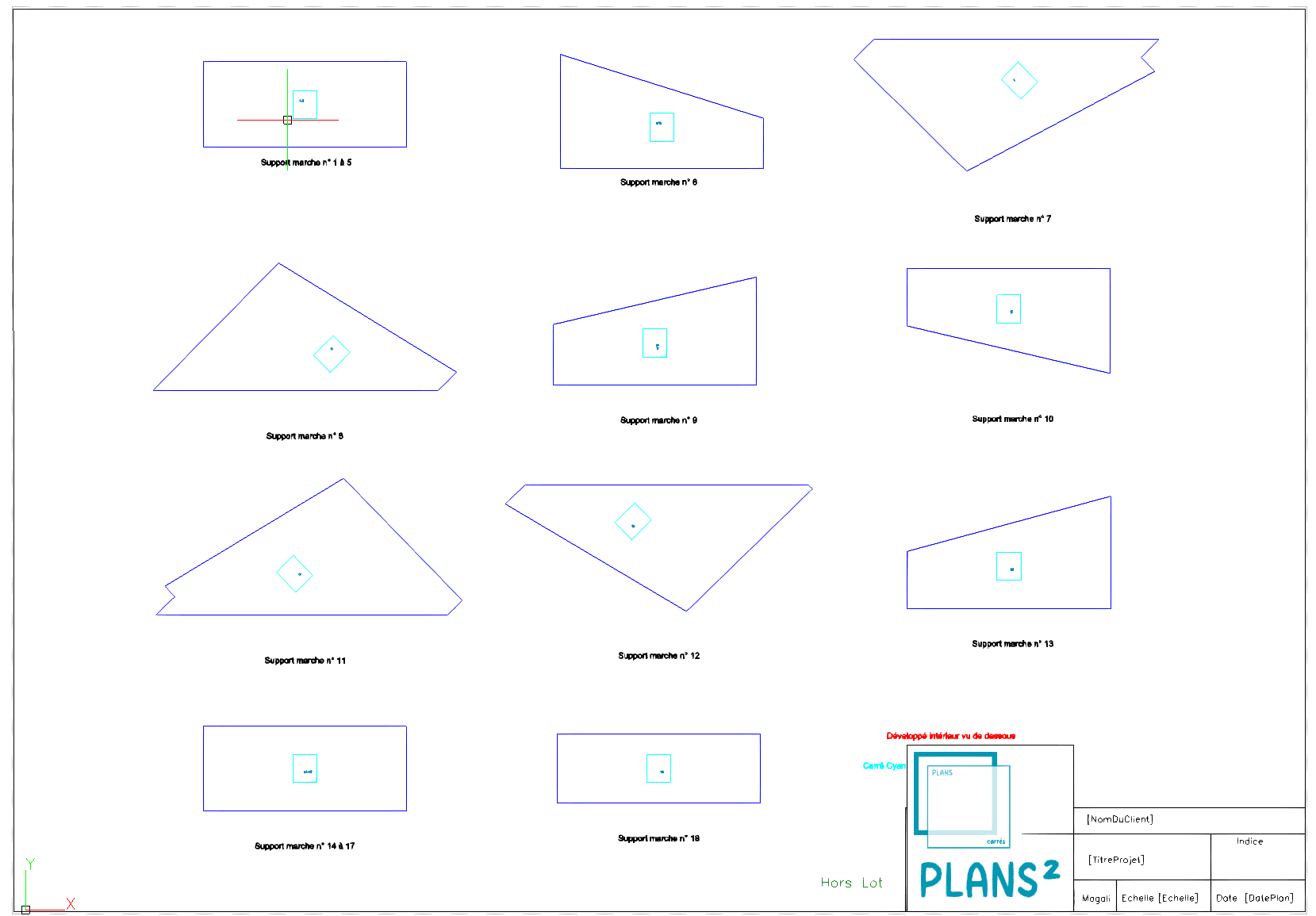 Plan pour commande découpe laser marches